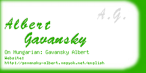 albert gavansky business card